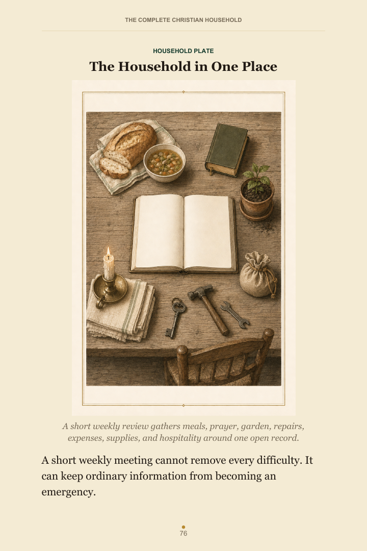 Illustrated page titled The Household in One Place